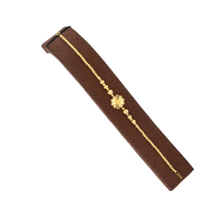 Gold Flower Design Bracelet 21KT - FKJBRL21KM11880