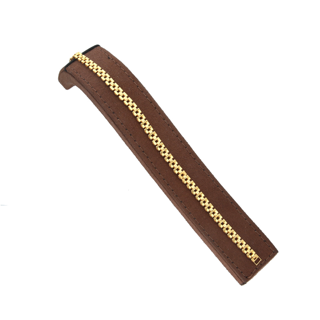 Gold Block Checks Bracelet 21KT - FKJBRL21KM11898