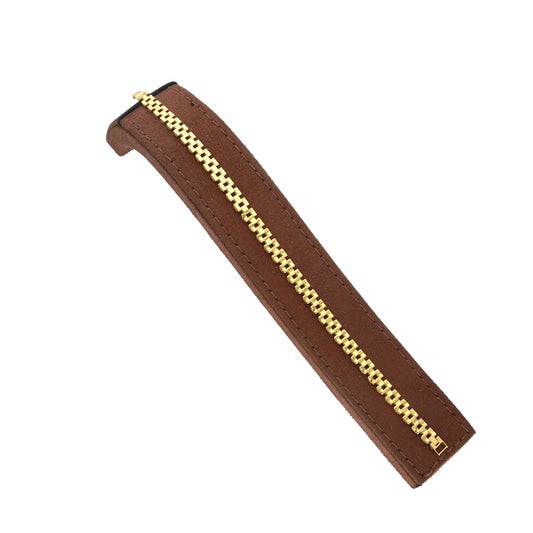 Gold Block Checks Bracelet 21KT - FKJBRL21KM11900