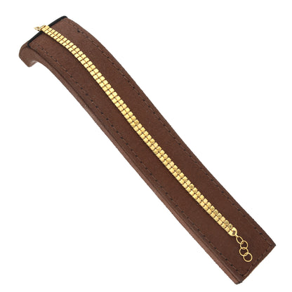 Gold Block Strap Bracelet 21KT - FKJBRL21KM11901
