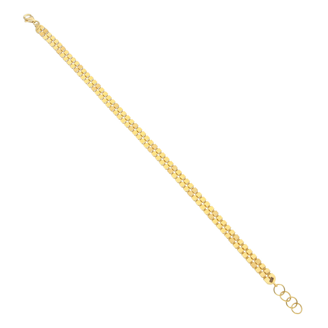 Gold Block Strap Bracelet 21KT - FKJBRL21KM11901