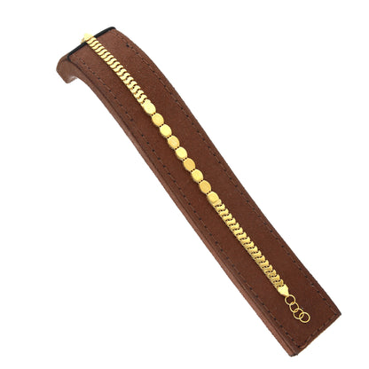 Gold Elegant Strap Bracelet 21KT - FKJBRL21KM11902
