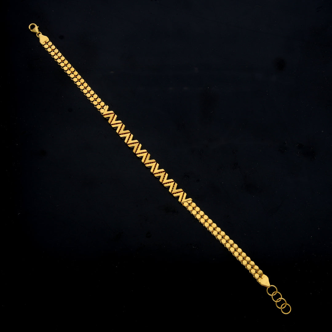 Gold Zigzag Chain Bracelet 21KT - FKJBRL21KM11918