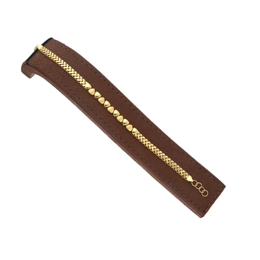 Gold Heart Accent Bracelet 21KT - FKJBRL21KM11925