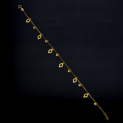 Gold Geometric Charm Bracelet 21KT - FKJBRL21KM11989