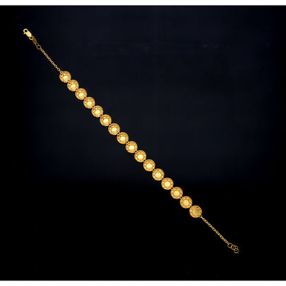 Gold Lace Pattern Bracelet 21KT - FKJBRL21KM11998