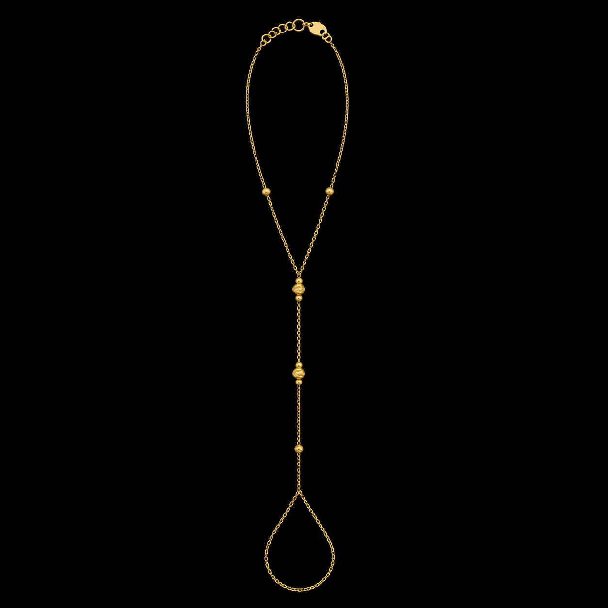 Gold Hand Harness Bracelet 21KT - FKJBRL21KM12035