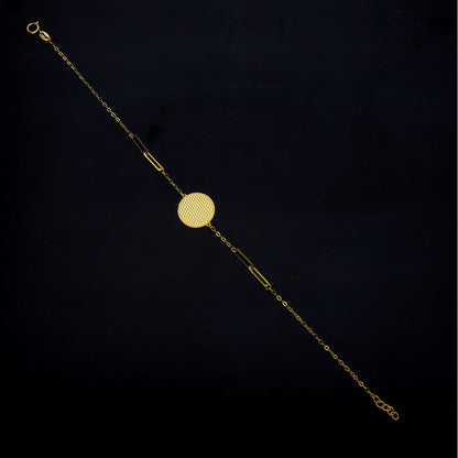 <tc>سوار بتصميم عملة ذهبية عيار 21 قيراط - FKJBRL21KM12131</tc>