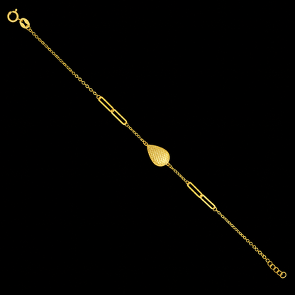 <tc>سوار ذهب بتصميم لوزي عيار 21 - FKJBRL21KM12165 </tc>