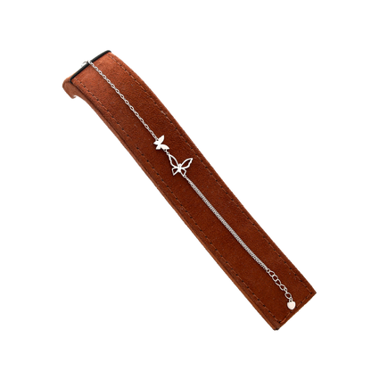 Sterling Silver 925 Butterfly Charm Bracelet - FKJBRLSL10530