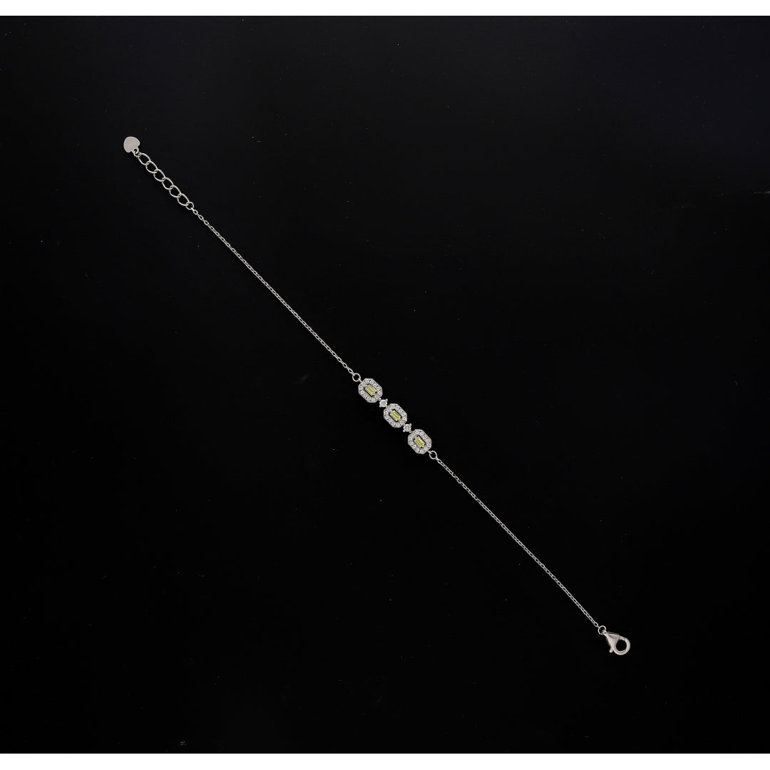 Sterling Silver 925 Dainty Three Beads Bracelet - FKJBRLSL10531