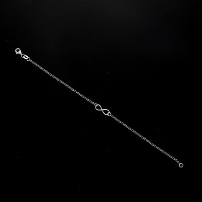 Sterling Silver 925 Infinity Charm Bracelet - FKJBRLSL10556