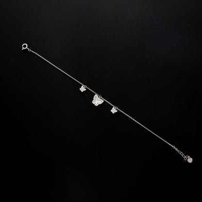 Sterling Silver 925 Dangling Butterfly Bracelet - FKJBRLSL10562