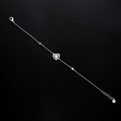 Sterling Silver 925 Heart Bracelet - FKJBRLSL10563