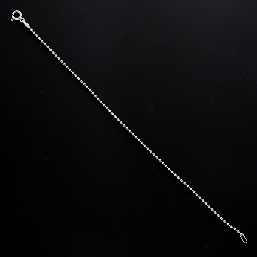 Sterling Silver 925 Small Beaded Bracelet - FKJBRLSL10564