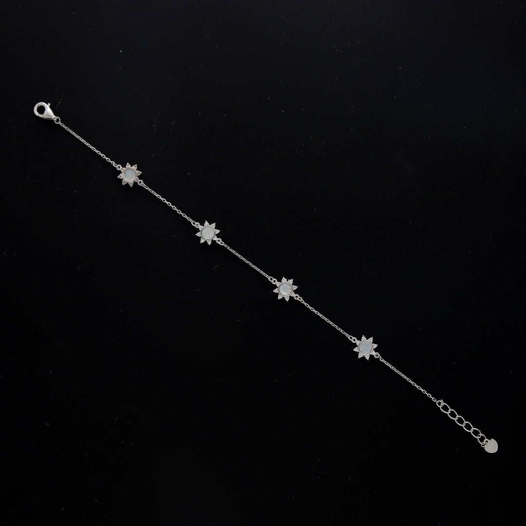 Sterling Silver 925 Rising Sun Bracelet - FKJBRLSL10569