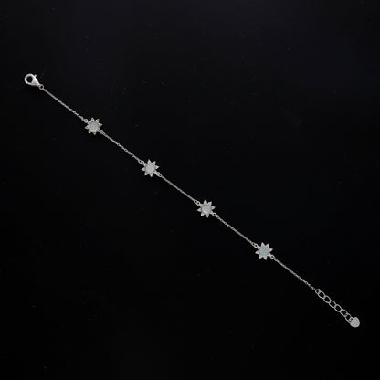 Sterling Silver 925 Rising Sun Bracelet - FKJBRLSL10569