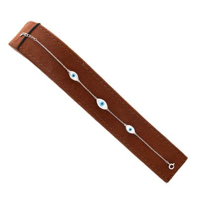 Sterling Silver 925 Evil Eye Bracelet - FKJBRLSL10574