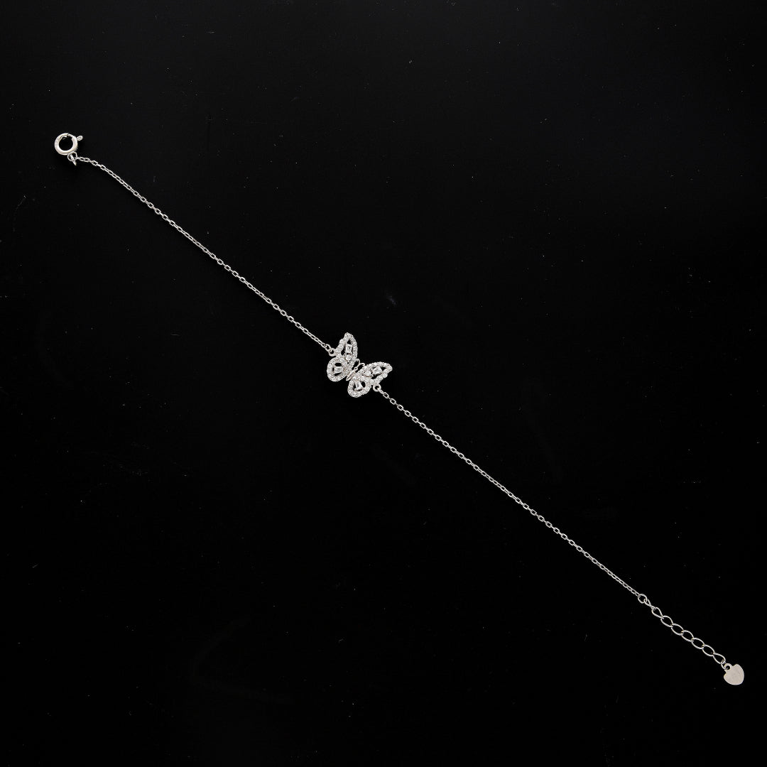Sterling Silver 925 Chic Butterfly Bracelet - FKJBRLSL10579