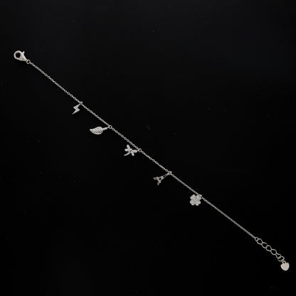 Sterling Silver 925 Playful Charm Bracelet - FKJBRLSL10580