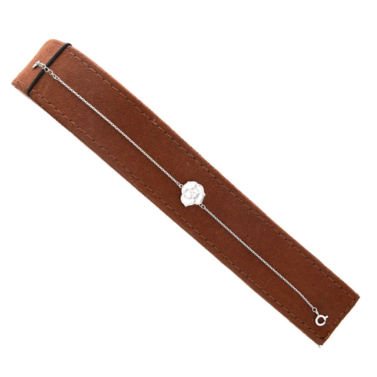 Sterling Silver 925 White Rose Bracelet - FKJBRLSL10583