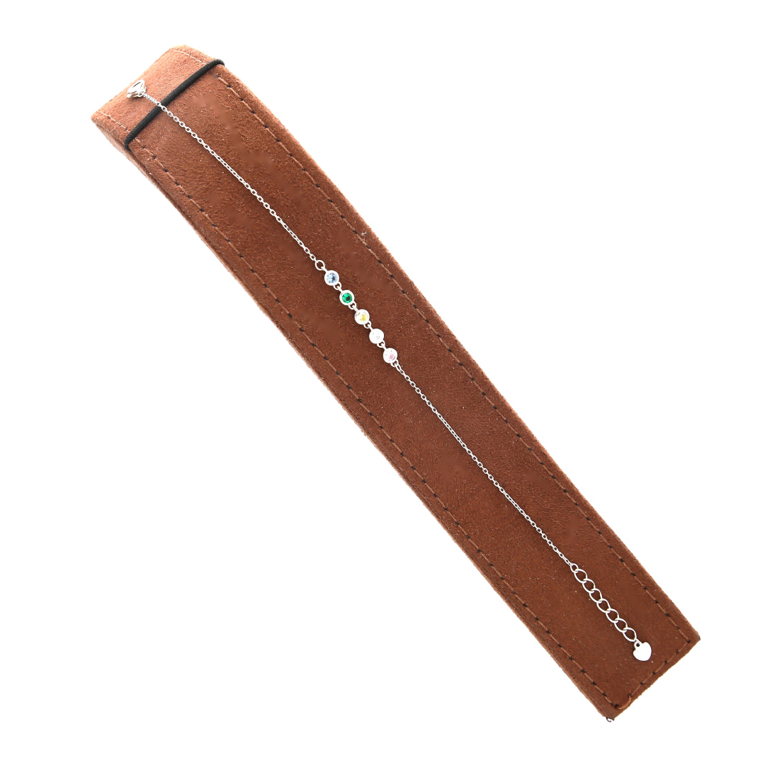 Sterling Silver 925 Multi Gem Bracelet - FKJBRLSL10589