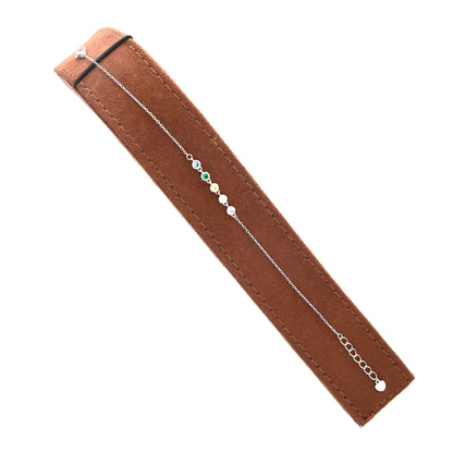 Sterling Silver 925 Multi Gem Bracelet - FKJBRLSL10589