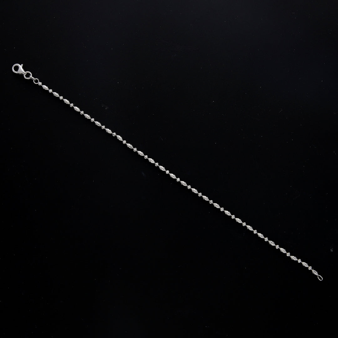 Sterling Silver 925 Bead Line Bracelet - FKJBRLSL10602