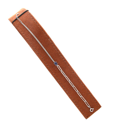 Sterling Silver 925 Blue Accent Bracelet - FKJBRLSL10606