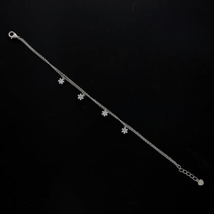 Sterling Silver 925 Twinkling Stars Bracelet - FKJBRLSL10608
