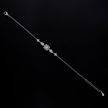 Sterling Silver 925 Square Gem Bracelet - FKJBRLSL10611