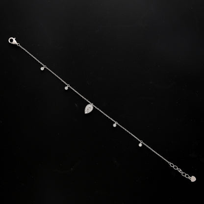 Sterling Silver 925 Pear Drop Bracelet - FKJBRLSL10612