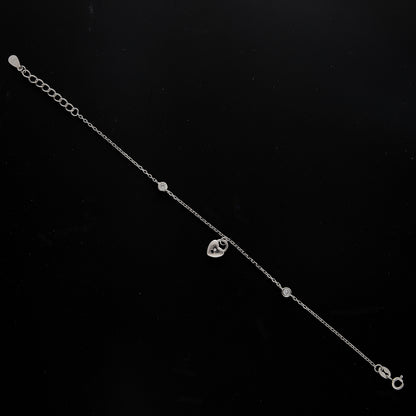 Sterling Silver 925 Lock Charm Bracelet - FKJBRLSL10614