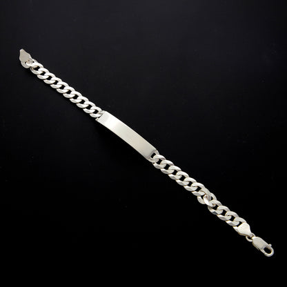 Sterling Silver 925 Bold Curb Link Bracelet - FKJBRLSL10632