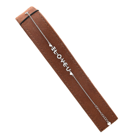 Sterling Silver 925 Love You Bracelet - FKJBRLSL10636