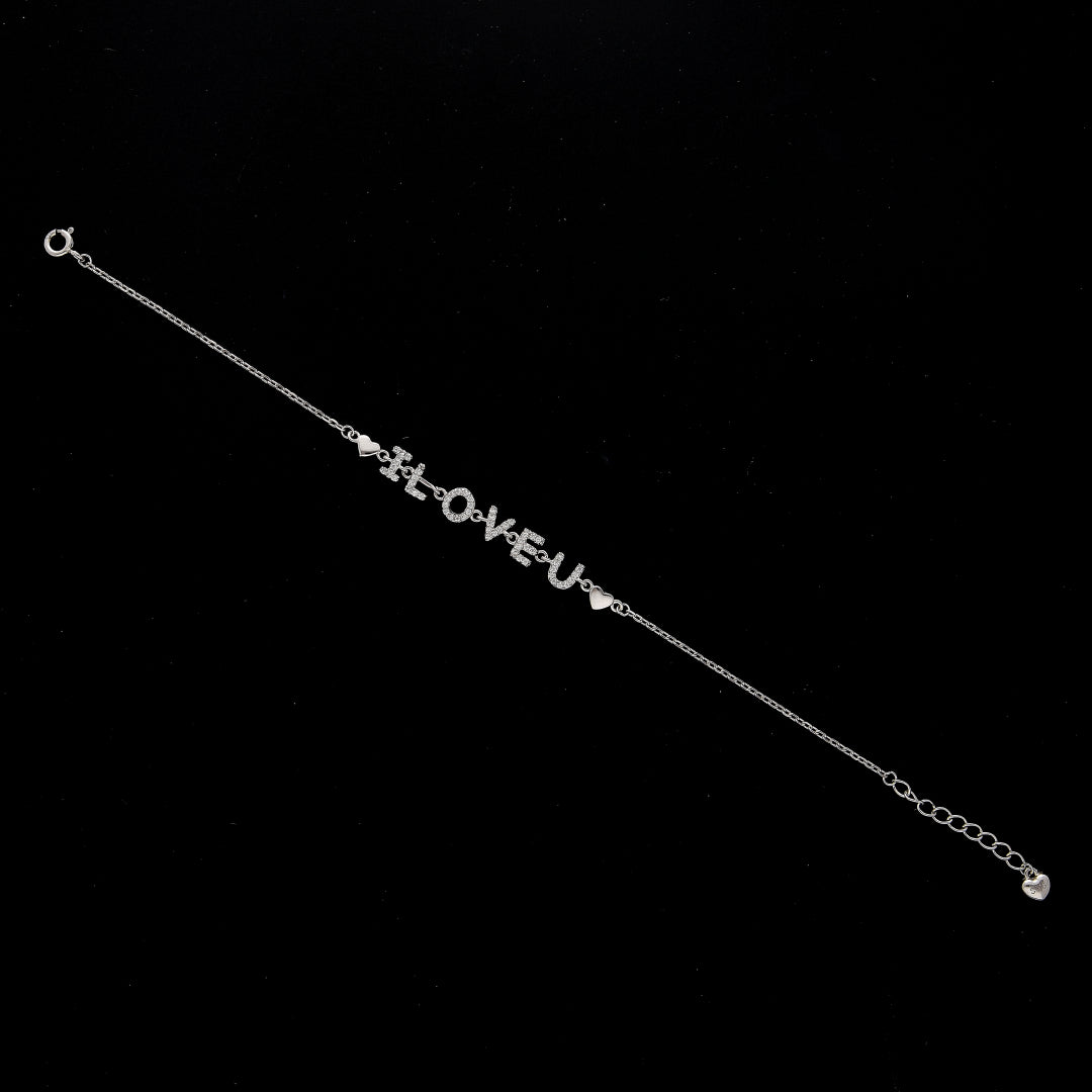 Sterling Silver 925 Love You Bracelet - FKJBRLSL10636