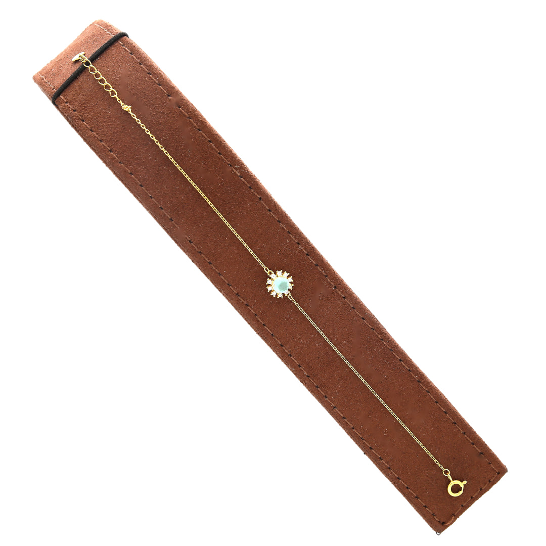 Sterling Silver 925 Sunburst Opal Bracelet - FKJBRLSL10644