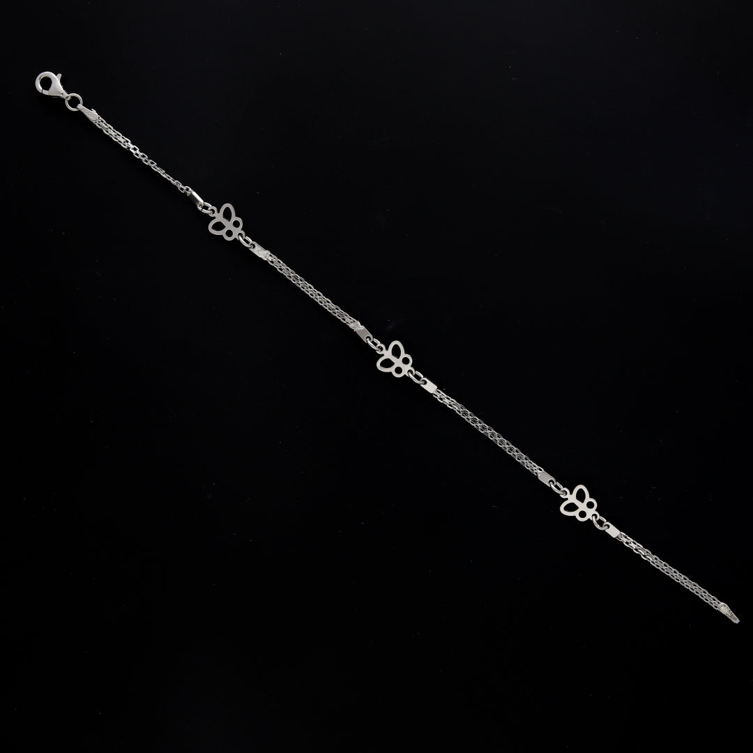 Sterling Silver 925 Butterfly Design Bracelet - FKJBRLSL10648