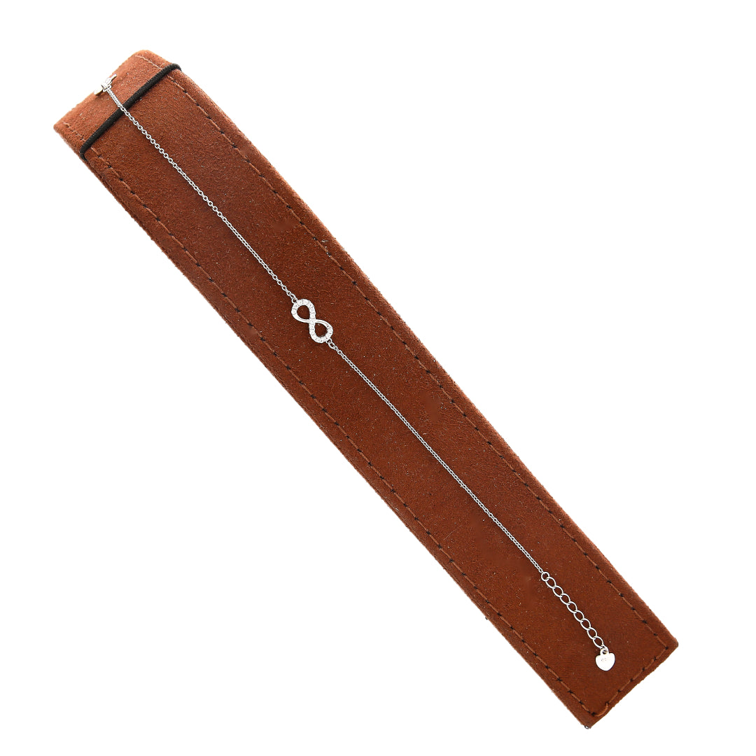 Sterling Silver 925 Dainty Infinity Bracelet - FKJBRLSL10650