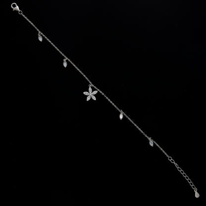 Sterling Silver 925 Flower Bracelet - FKJBRLSL10653