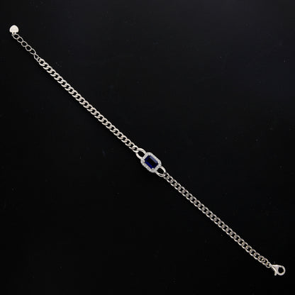Sterling Silver 925 Blue Gem Bracelet - FKJBRLSL10662