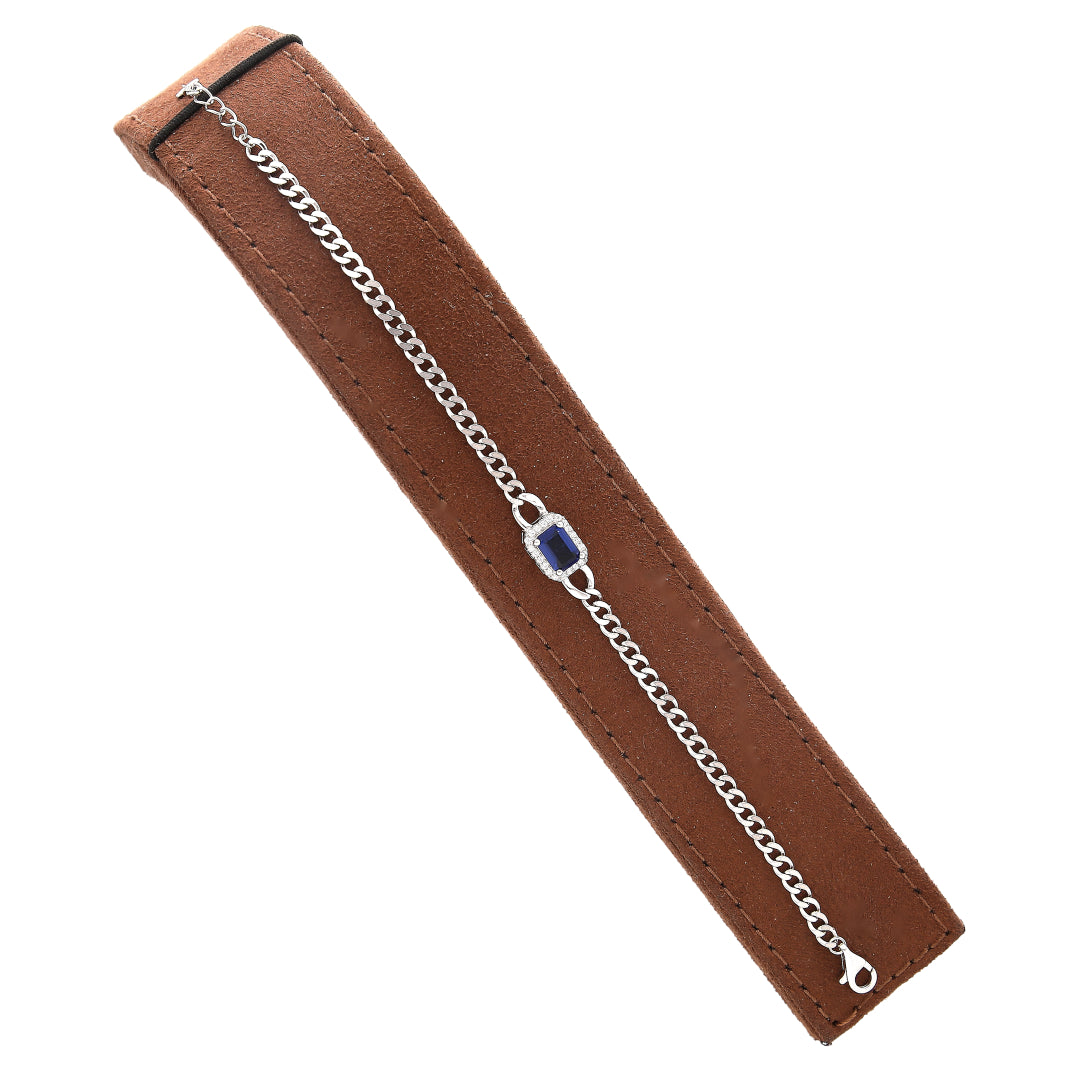 Sterling Silver 925 Blue Gem Bracelet - FKJBRLSL10662