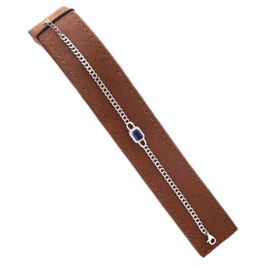Sterling Silver 925 Blue Gem Bracelet - FKJBRLSL10662