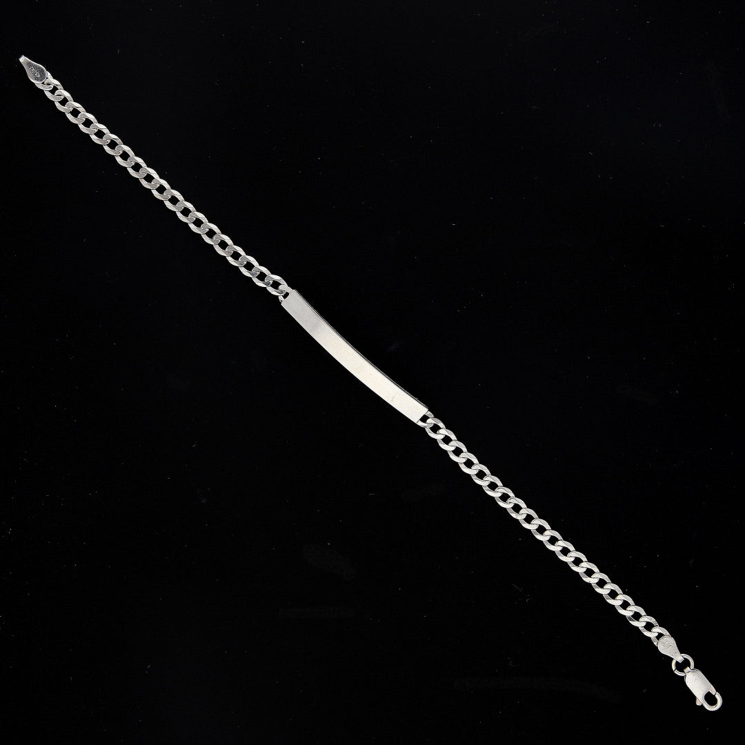 Sterling Silver 925 Plate Curb Bracelet - FKJBRLSL10663