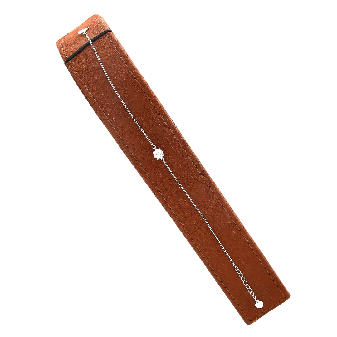 Sterling Silver 925 Solitaire Bracelet - FKJBRLSL10666