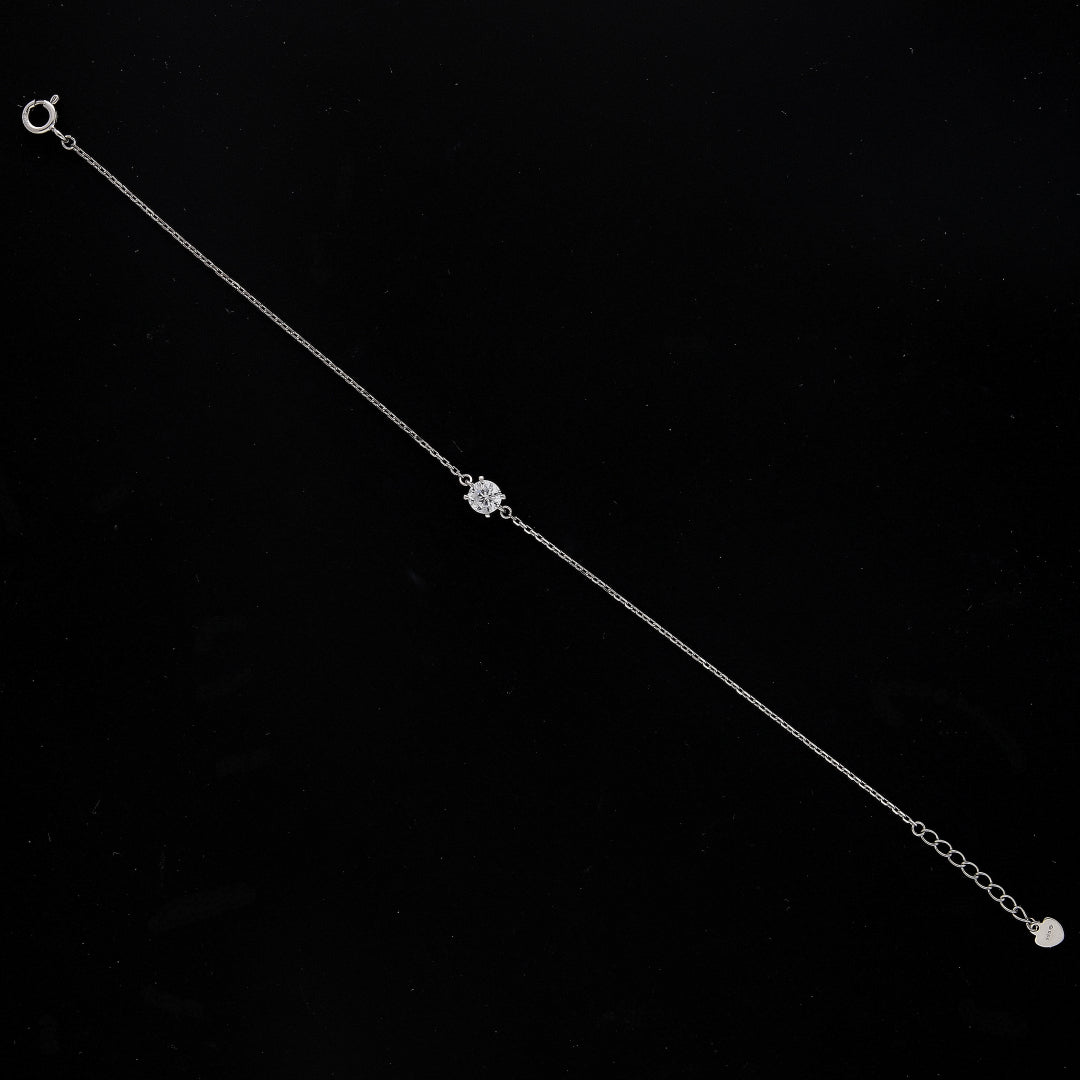 Sterling Silver 925 Solitaire Bracelet - FKJBRLSL10666