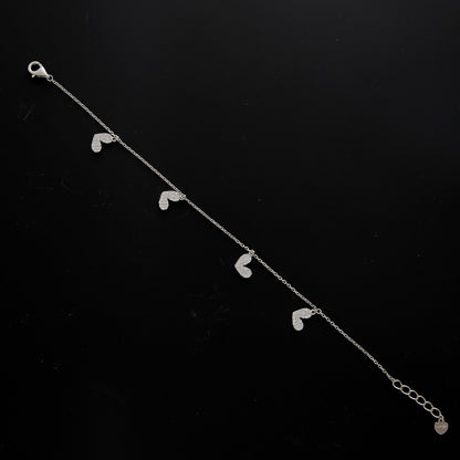 Sterling Silver 925 Love Hearts Bracelet - FKJBRLSL10686