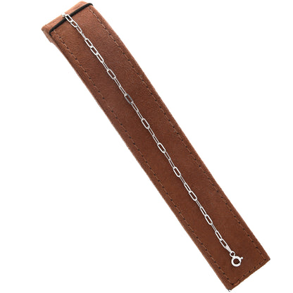 Sterling Silver 925 Paperclip Style Bracelet - FKJBRLSL10692