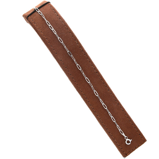 Sterling Silver 925 Paperclip Style Bracelet - FKJBRLSL10692