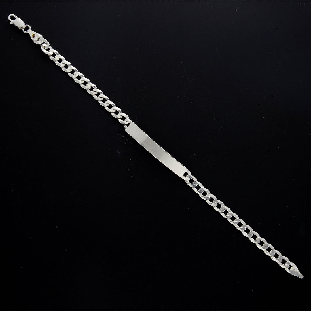 Sterling Silver 925 Bold Curb Links Bracelet - FKJBRLSL10695